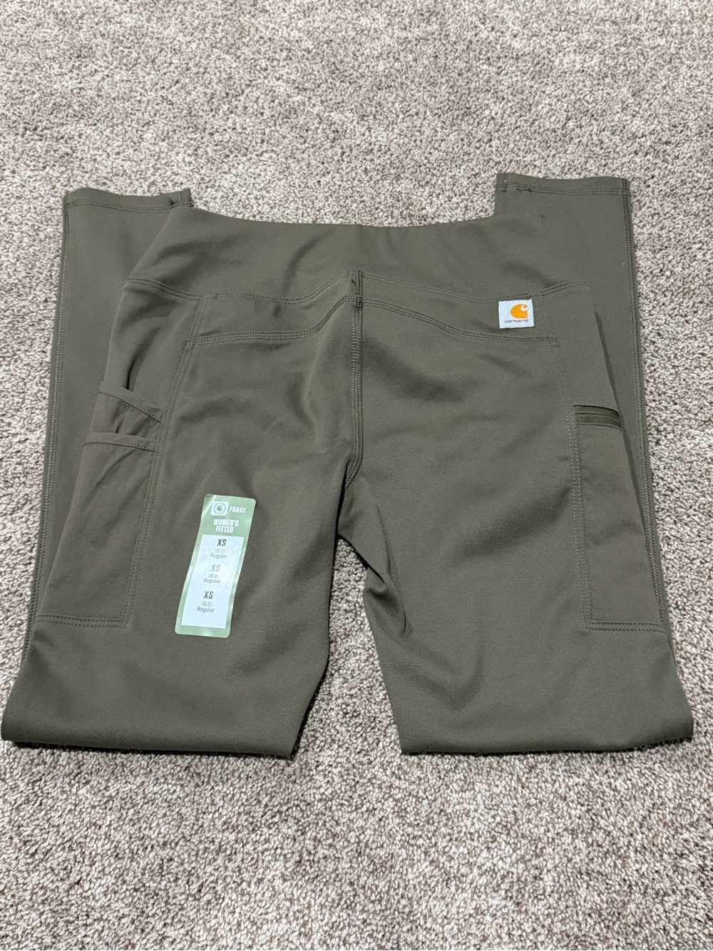 NWT Carhartt Force Women’s XS Tarmac Utility Leggings Pants 103609-217